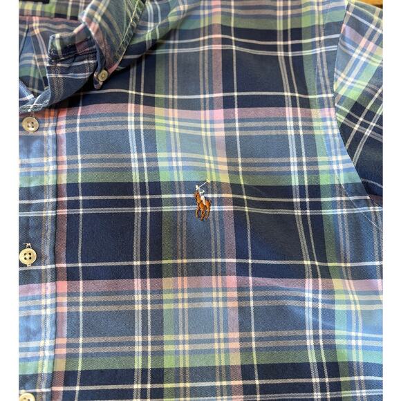 Mens Ralph Lauren Classic Fit Multi Color Plaid Long Sleeve Button Down Shirt XL - Picture 3 of 10